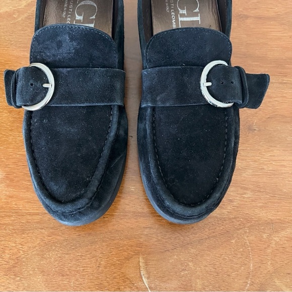 AGL • Buckle Flat loafer moccasin slip on black suede leather driving moc - Picture 5 of 13